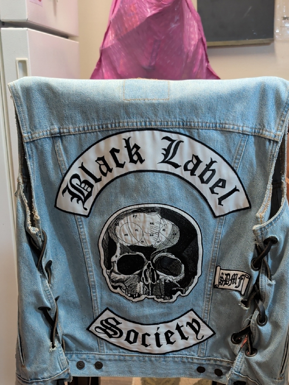 Levi's Light Blue Denim Jacket with Tan Leather Label
